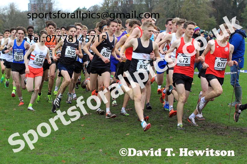 Mens Under-17s, 2022 British Athletics Cross Challenge, Sefton Park, Liverpool.  Photo: David T. Hewitson/Sports for All Pics